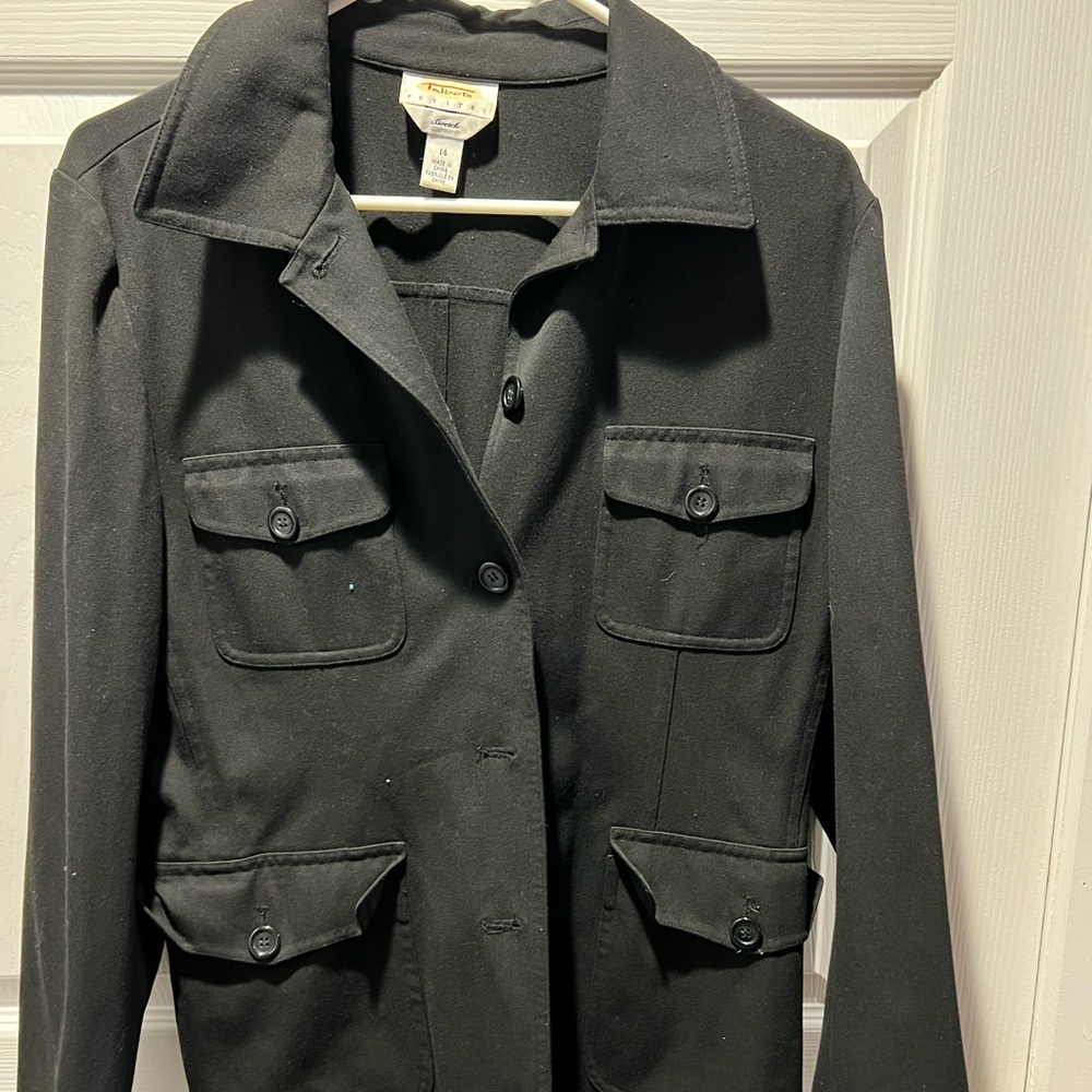 Talbots Classic black stretch jacket, well loved